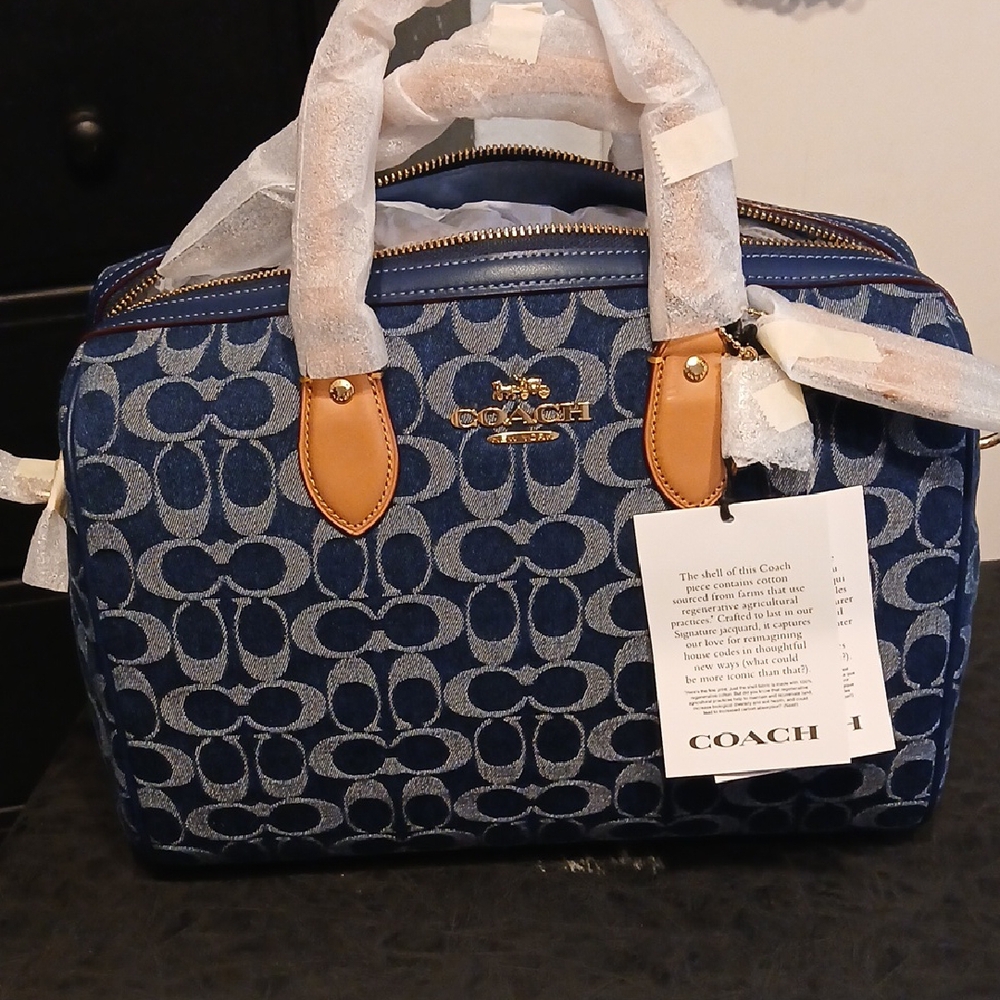 Coach Large Denim Rowan